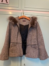 Damenjacke von Mothwurf, 38, gebraucht, grau-schwarz melliert, Länge ca 60cm,