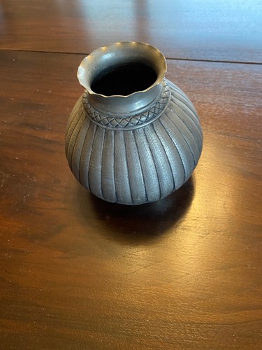 Zinn blumenvase bauchig - zinn,
