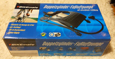 Fußpumpe Fußluftpumpe Doppelzylinder Fahrrad KFZ Auto Manometer Adapter OVP