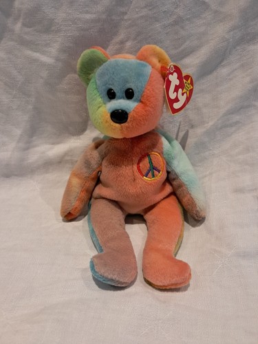 Beanie baby peace bear - beanie,