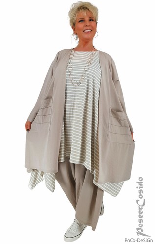 Lagenlook long shirt überwurf - lagenlook,