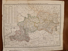 antik Landkarte Die Kronlande Enns Salzburg 36x44cm map of Austria 19th century
