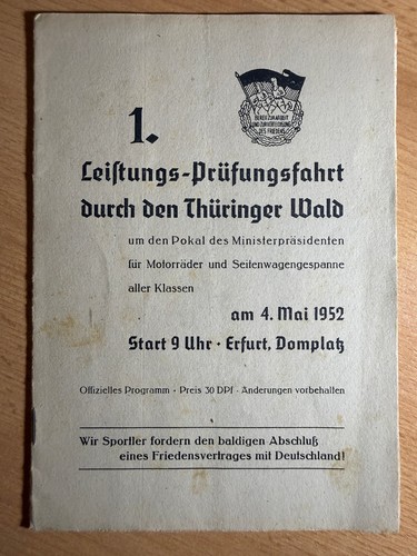 Rennprogramm 1952