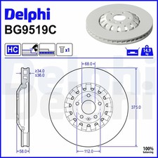 2x DELPHI Bremsscheiben vorne