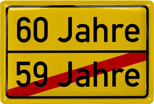 Retro Blechschild 60