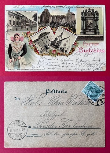 Litho bautzen budysina - litho, ak