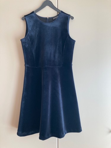 Emporio armani samtkleid blau - samtkleid,