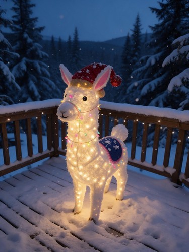 Weihnachts dekofigur alpaka - weihnachts-dekofigur,