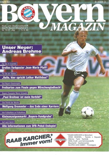 Programm 1985 bayern - fc,