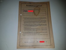 Fahrzeugbrief KFZ Brief 1966