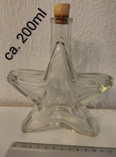 Glasflasche stern mit korken - stern,