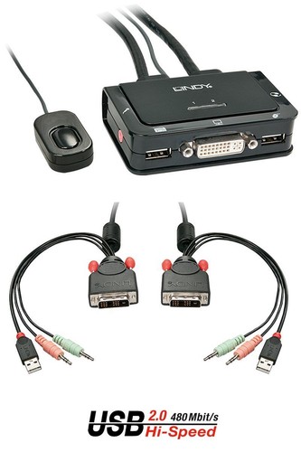 Lindy 42341 dvi kvm - switch, 2
