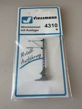 Viessmann 4310 Streckenmast mit Ausleger   Metall-Ausführung für Spur N