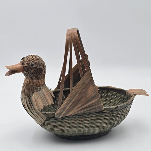 Vintage entenkorb rattan - entenkorb,