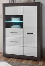 Vitrine in weiß Hochglanz und