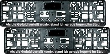 2x Kennzeichenhalter - GEDULD