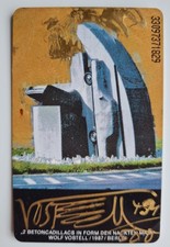 WOLF VOSTELL übermaltes serielles Unikat, handsigniert, Nr. 431/500 Telefonkarte