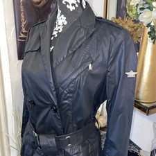 Gewachster ITAL. EDEL Trenchcoat JACKE Parka Herbst 36 38 40 DEKHER by PEUTEREY