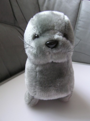 Plüschtier robbe grau 29cm - grau, ca.29cm