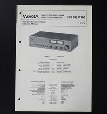 Original WEGA JPS 352 V 100 Verstärker Service Manual / Service Anleitung S-3