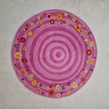 Haba Rosalina hellrosa Blumen rund Wollteppich Kinder Spielzimmer Kinderzimmer 