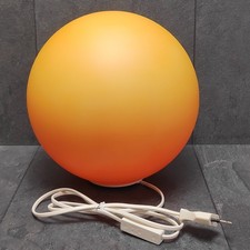 Wofi Leuchten Lampe Kugel Orange Tischlampe Vintage Retro • Größe Ca. 25 cm