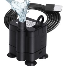 Aquarium Pumpe, USB Wasserpumpe, 150L/H, Tauchpumpe, Brunnen, Teich, leise
