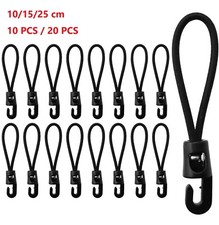 Spanngummi mit Haken 10/15/25 cm Schwarz Gummi Planen Spanner Expander Spannfix