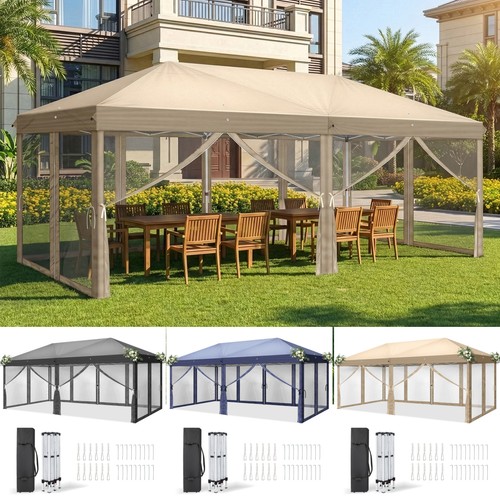Pavillon 3x6m verstellbar - pavillon,