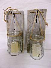 RETRO VINTAGE WANDLEUCHTE HOLZ-WANDLAMPEN GARTEN BALKON  AUßEN LATERNE Glas