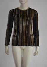 MISSONI ♛  edler Designer Strick Pullover Schwarz Gold Glitzer - IT 42 DE 36 38
