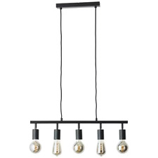 Brilliant Pendel Hänge Leuchte Lampe TIFFANY Metall schwarz matt 63 cm