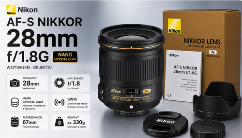 Nikon nikkor 28mm - 28mm, f/1.8