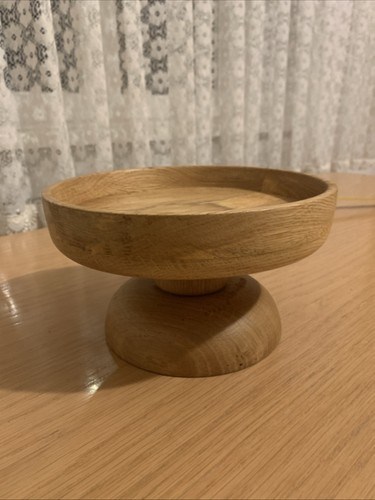Holzschale mit fuß - mit,