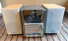Panasonic SA-PM28 5-CD AM/FM Cassette TPS Stereo System Silber CD Fächer DEFEKT!
