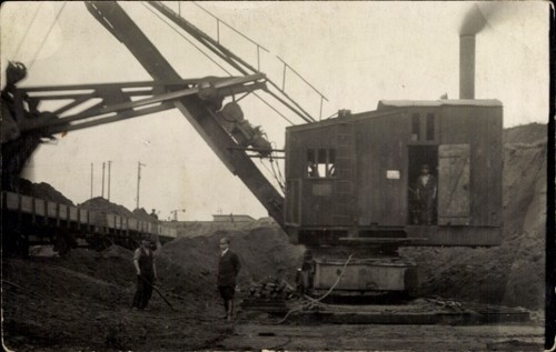 Foto bagger bahnschienen - ak, bagger,