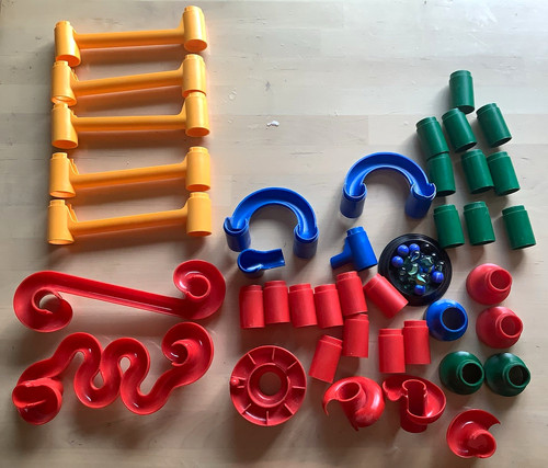 Kugelbahn bauteile set - bauteile,