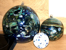 3 Glas Fenster Kugeln Eisch