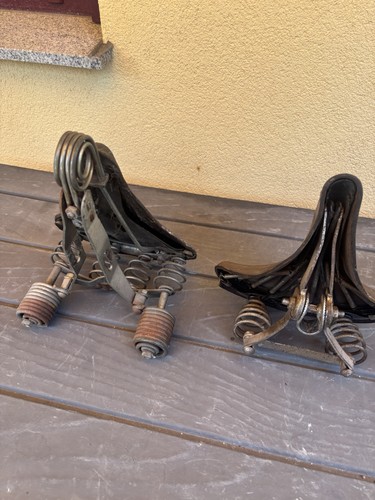 Vintage fahrradsattel mit - vintage,