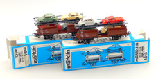 Märklin H0 2x 4613 Autotransportwagen Porsche/Käfer