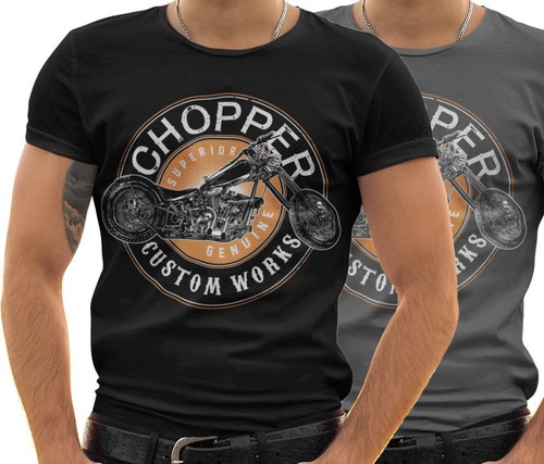Shirt biker chopper custom - t-shirt,