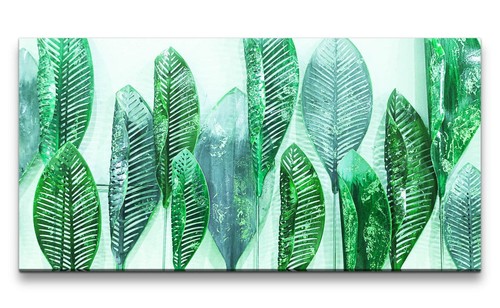 120x60cm leinwandbild blätter - 120x60cm,