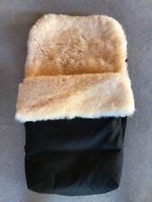 "Hartan" Lammfell-Fußsack Natura Graphit Schwarz Kinderwagen-Zubehör Schlafsack