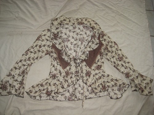 Vintage 80er rüschenbluse - 80er,