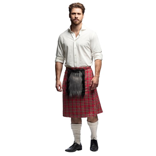 Herren schottenrock rot kilt - schottenrock,