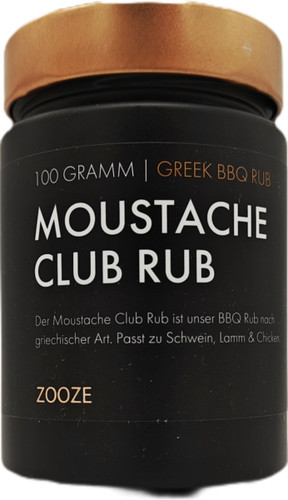 Zooze moustache club rub - club, 100g