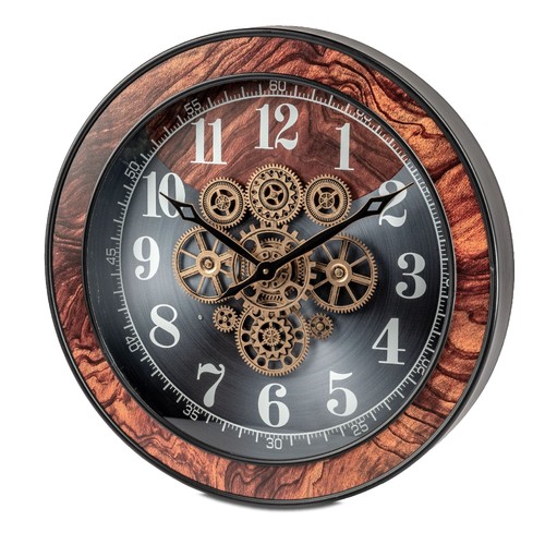 Wanduhr antik wood mit - wanduhr,
