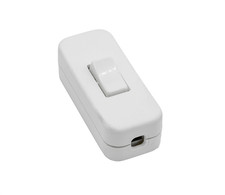 Schalter Zwischenschalter Schnurschalter weiß für 3 Adern