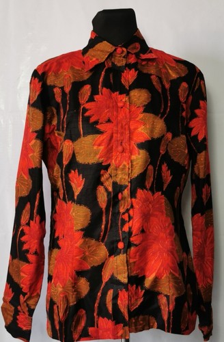 Thai silk seidenbluse vtg - thai,