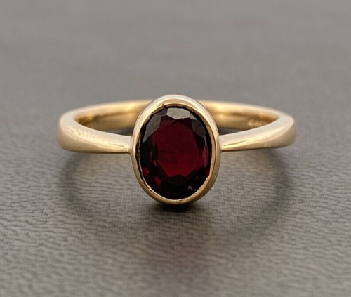 Solitär ring gelbgold 1 - ring, 9